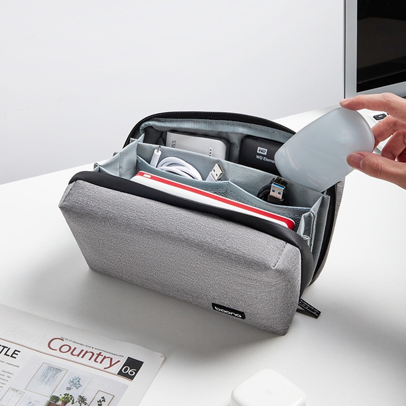 baona Phone Charger Plug Case Travel Electronic Accessories Gadget Organizer Bag Mouse Cable Power Bank Storage Bag