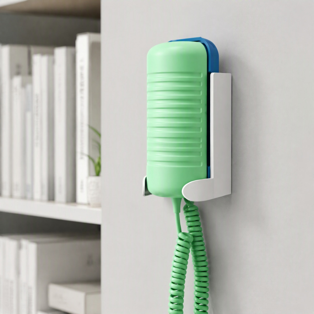 Wall-mounted Retro Landline Phone Holder Space-saving Plastic Organizer for Bedroom Playroom Vintage String Storage Stan