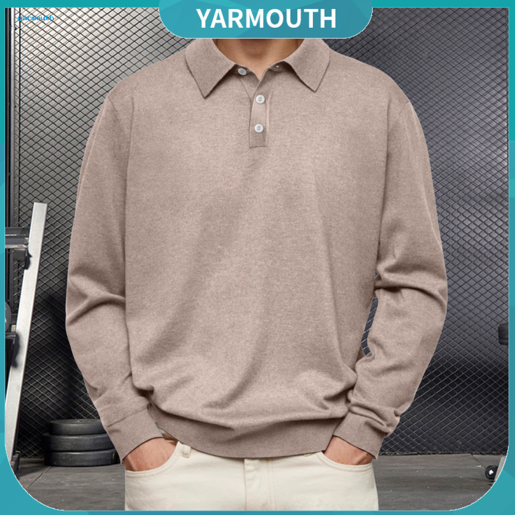 Solid Color Shirt Men Pure Men's Casual Button-down Long Sleeve Loose Fit Turn-down Collar Pullover Spring Autumn Top fo