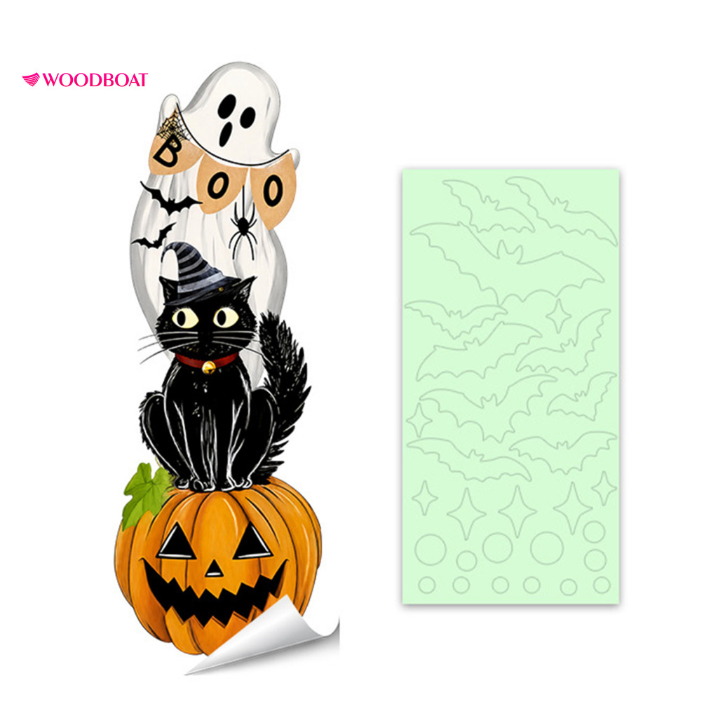 Waterproof Window Stickers Halloween Clings Glow-in-the-dark – Spooky Ghost Skeleton Static Decals Party for Home