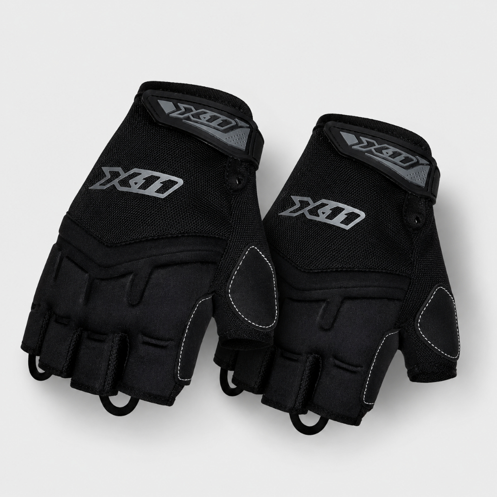 Luva Motociclista X11 Fit X Meio Dedo Moto Motoboy Confortável Ventilada Ajustável Uso Diário Urbano