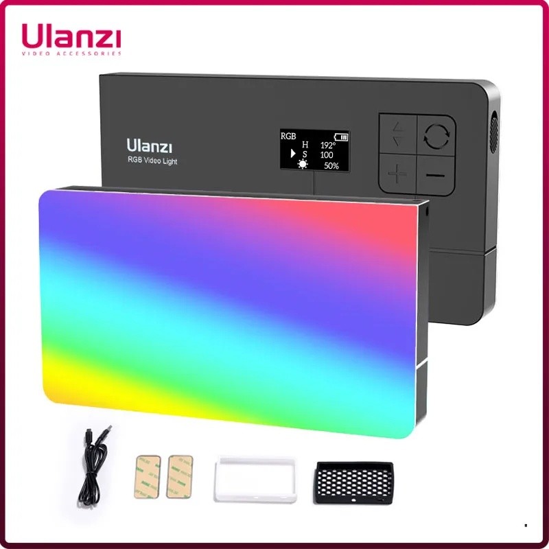 Ulanzi LT002 Luz De Vídeo LED De Bolso De 7 Polegadas RGB Painel De CRI 95 + 2500-9000K Com Favo De Mel 4000mAh Luzes