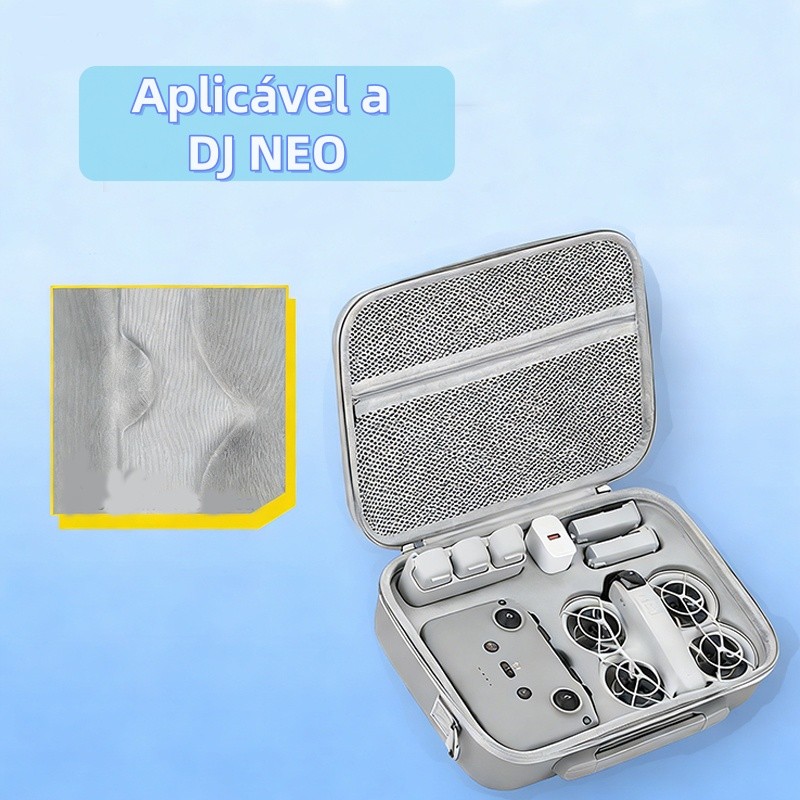 Case Estojo Armazenamento Portátil Para Dji Neo Organizador De Drones Com Alça De Ombro Para Uso Transversal