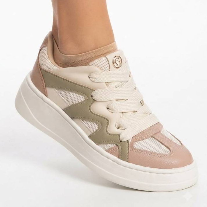 TENIS MODARE BICOLOR LEVE MACIO CONFORTAVEL CASUAL CHIQUE DIA A DIA TRABALHO VERDE CLARO ROSE CALCE FACIL