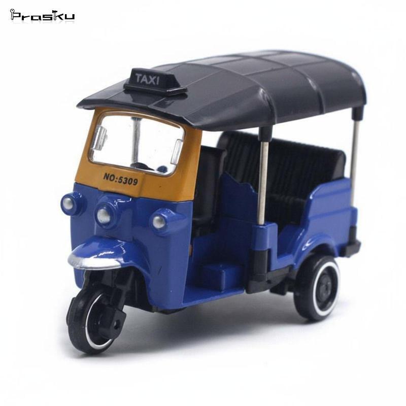 [stdzsw] Retro Thai Triciclo Display Alloy Mini Pull-back Modelo De Veículo De Brinquedo Para Entusiastas De Viagens Dec