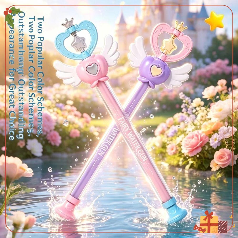 Princess Wand Water , Água Em Spray Para Decoração De Coração Brilhante , Brinquedo Pull-Back