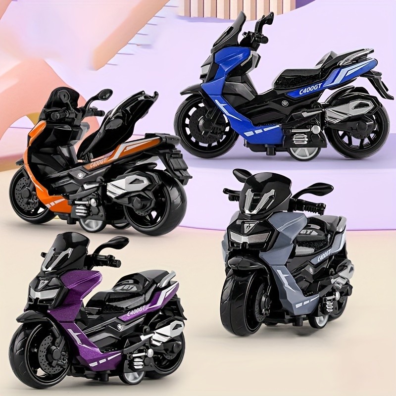 1/4 Pçs Crianças Realista Pull-Back Scooter Brinquedo Design Flexível Legal Veículo Jogar Modelo