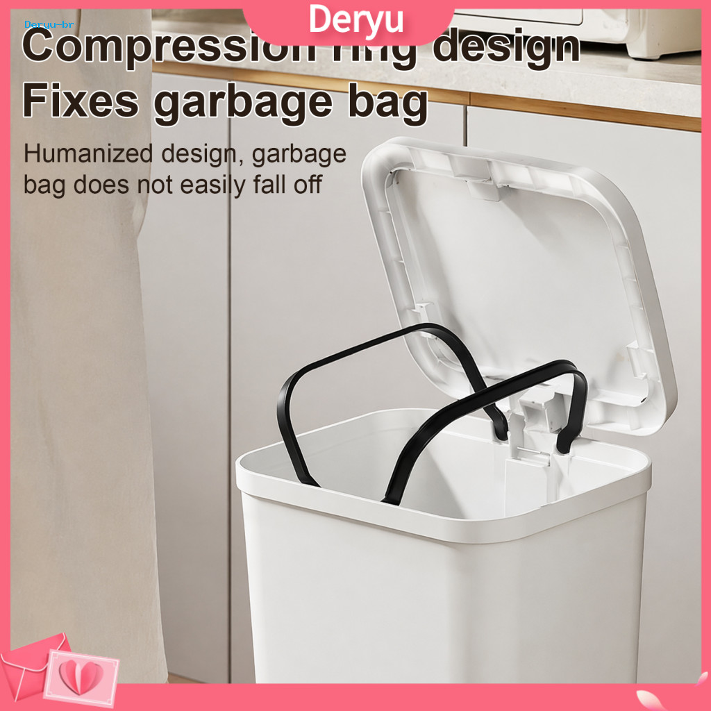 Narrow Trash Space Saving Pedal with Dual-mode Lid Slim Odor-proof Garbage Bin for Bathroom Kitchen Easy Access Basket D