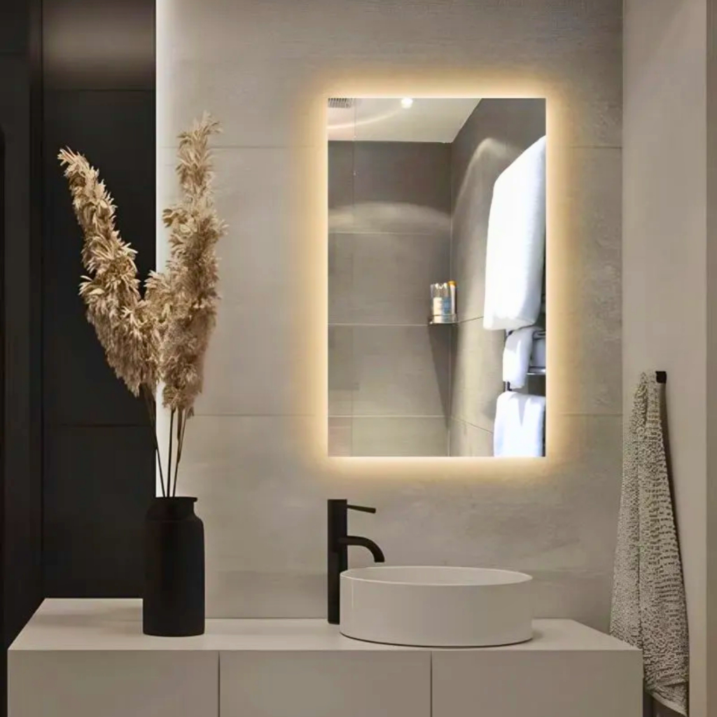 Espelho Retangular Com Led Sem Fio a BATERIA Grandes Formatos Decoração luxo menor Preço