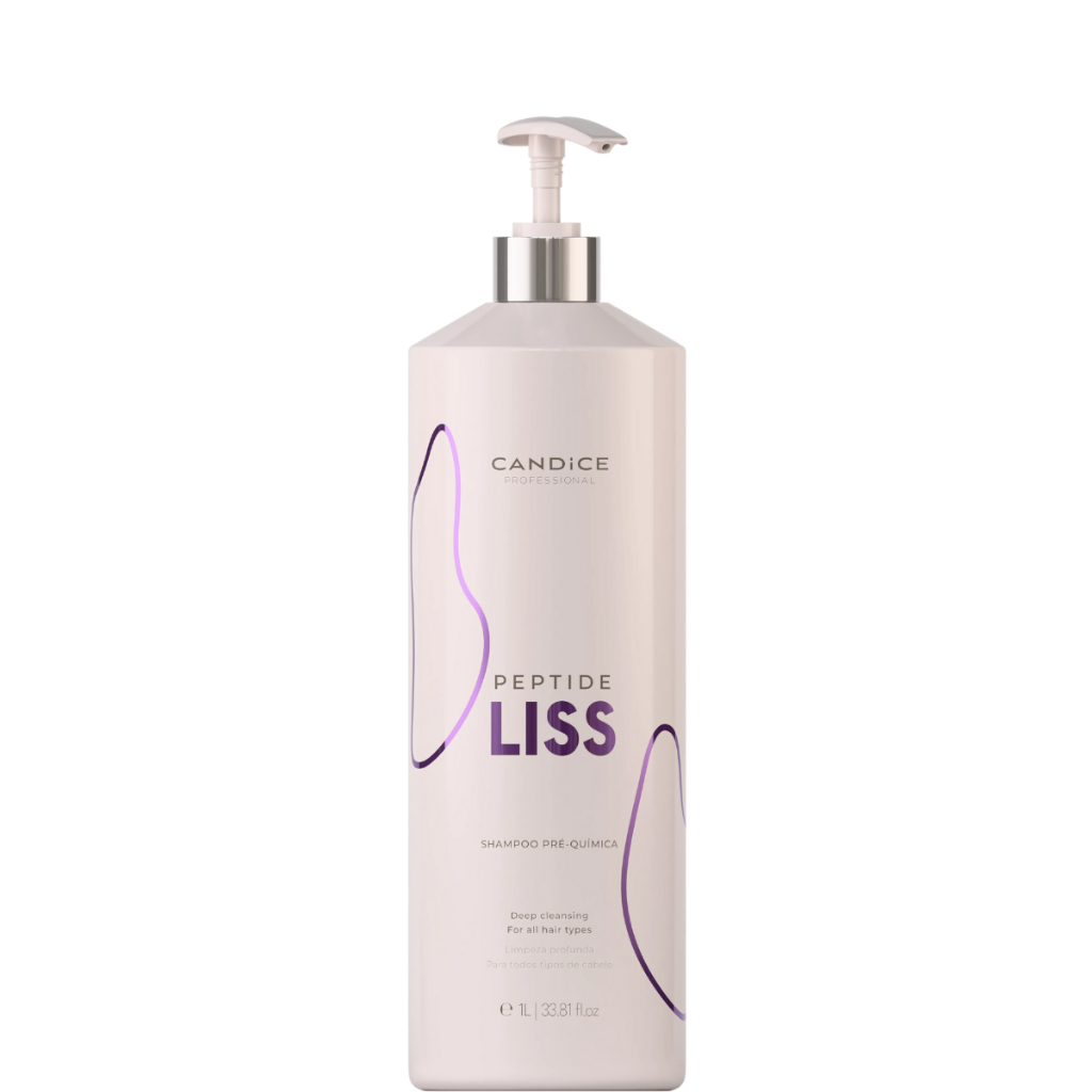 Candice Professional Peptide Liss Shampoo Pré-Química 1L
