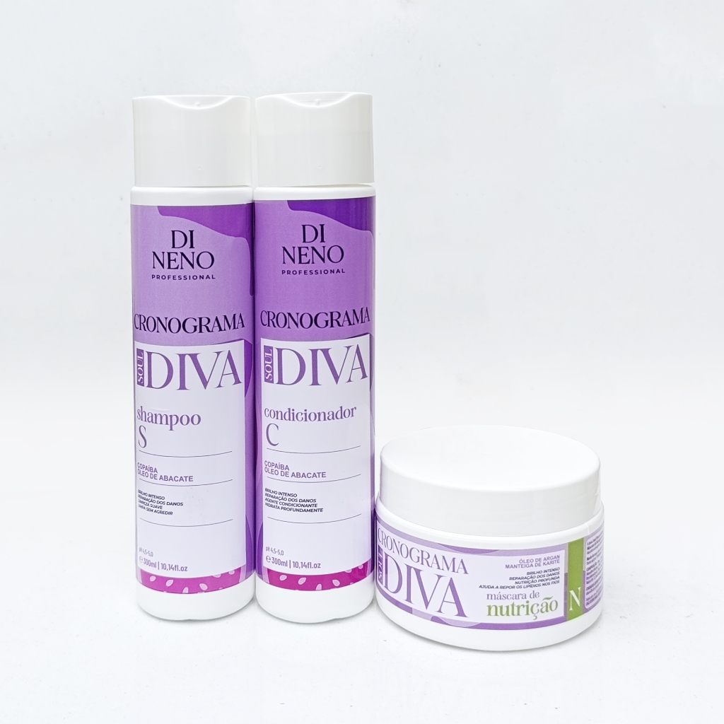Kit Cronograma Nutrição 3 Passos Soul Diva – Di Neno Professional