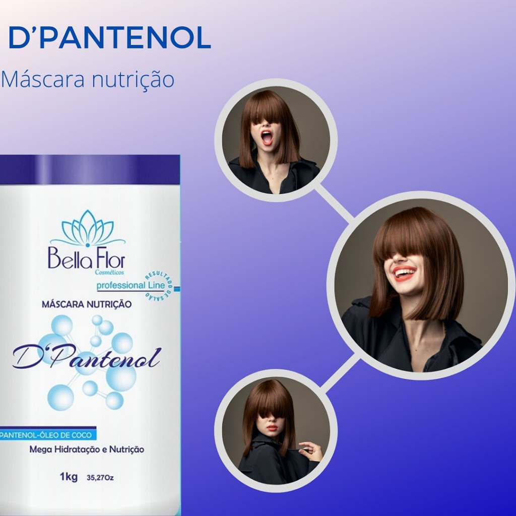 Máscara Capilar Linha Professional Bella Flor Cosméticos D'Pantenol