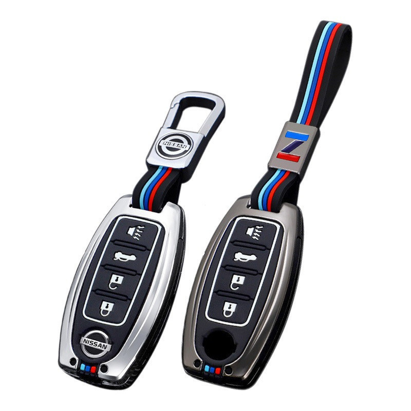[Presente de Luxo] Chaveiro com Capa para Chave de Carro para Nissan Teana Almera X-Trail Sylphy (4 Botões) 5264 VN8W