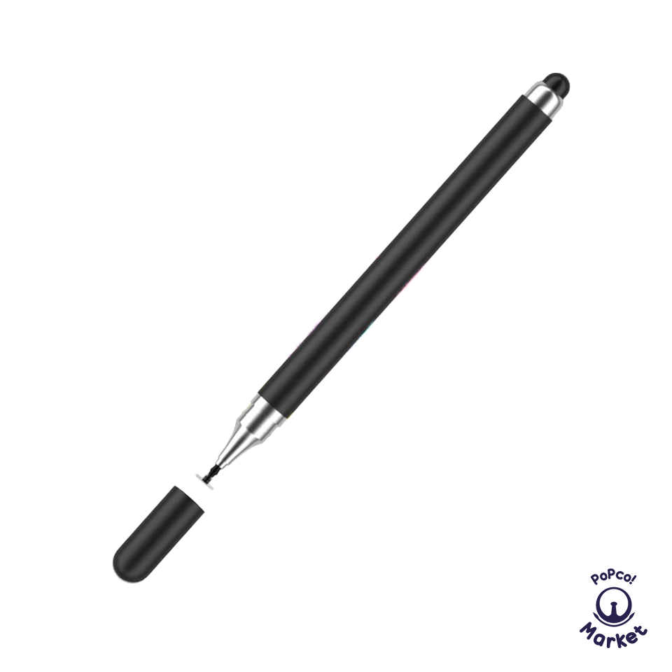 Caneta Touch Screen Ponta Fina para Desenho 2 em 1 Universal para Telas iPad iPhone Android iOs