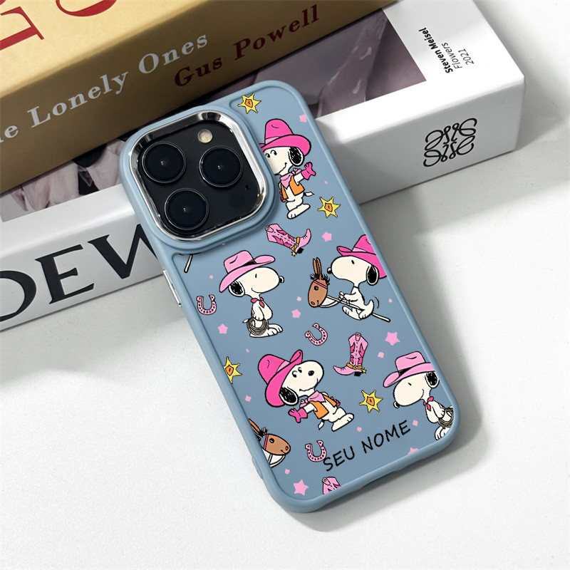 Capinha de celular personalizado A vida diária de Snoopy para iPhone 11 12 13 15 14 16 17 Pro Max Xr Xs Max 16 Plus capa