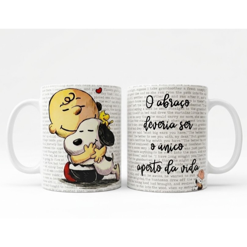 Caneca Personalizada Snoopy e Charlie Brown - 