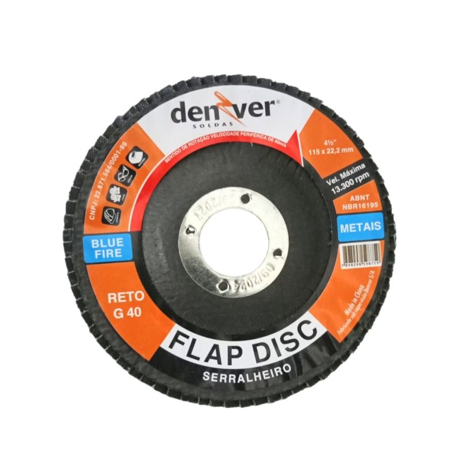 Kit 10 Discos Flap 4.1/2