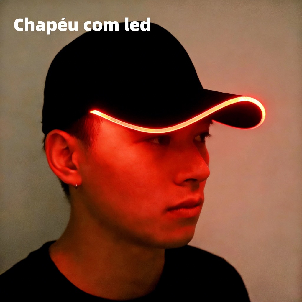 LED Chapéu Luminoso Boné de Beisebol Luminoso Festa Atmosfera Decoração de Luz Neon