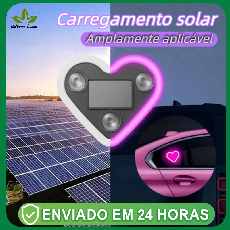 Janela Brilho Amor Atmosfera Luz Solar Interior Em Forma De Coração Neon Decoração Sem Fiaçã