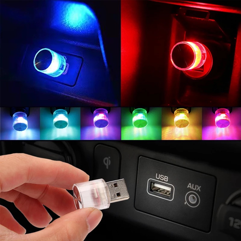 Mini USB LED Luzes Ambient Para Decoração De Carro/Quarto/Festa Romântico Lâmpada Atmosfera/Portátil Plug Play Dispositivos Decorativos