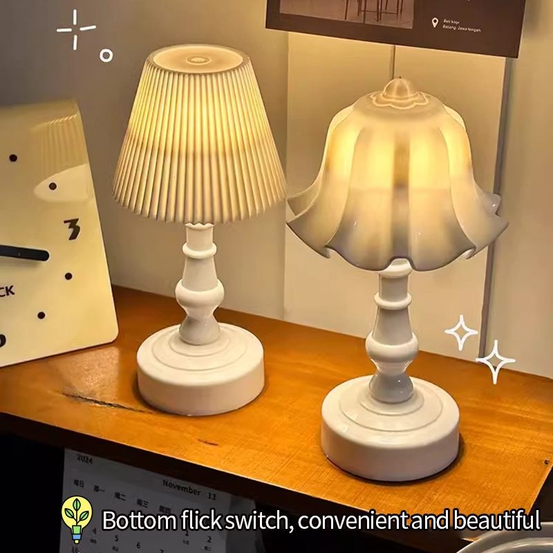 Criativo retro Luz Noturna Estilo Europeu LED Pequeno Candeeiro De Mesa Lâmpada Cabeceira Atmosfera Decoração E Ornament