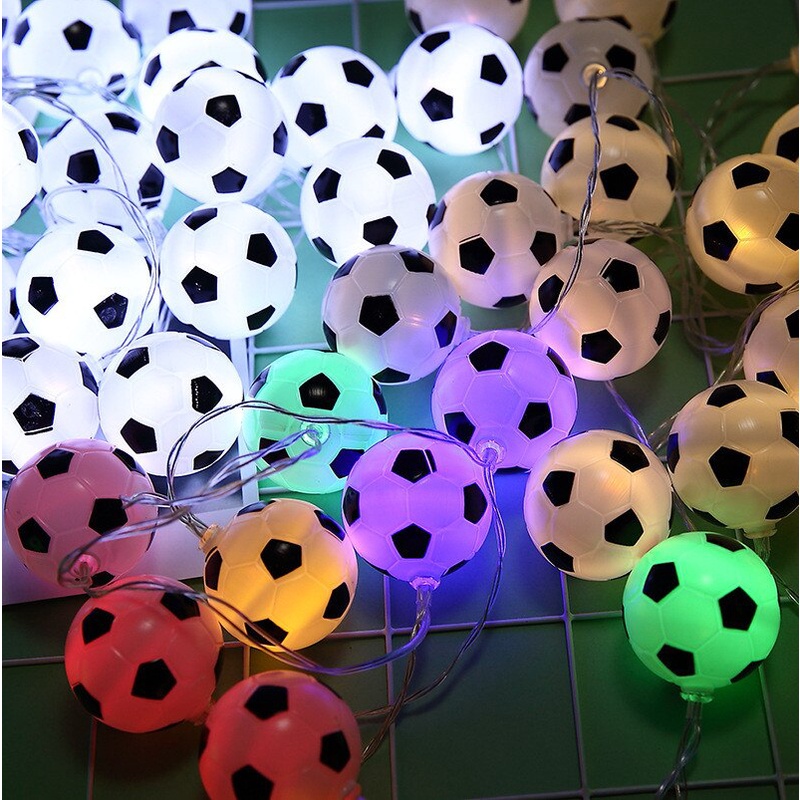 10 LEDs Luzes De Corda De Futebol DIY Atmosfera Para Copa Do Mundo De Decoração Clube Bar
