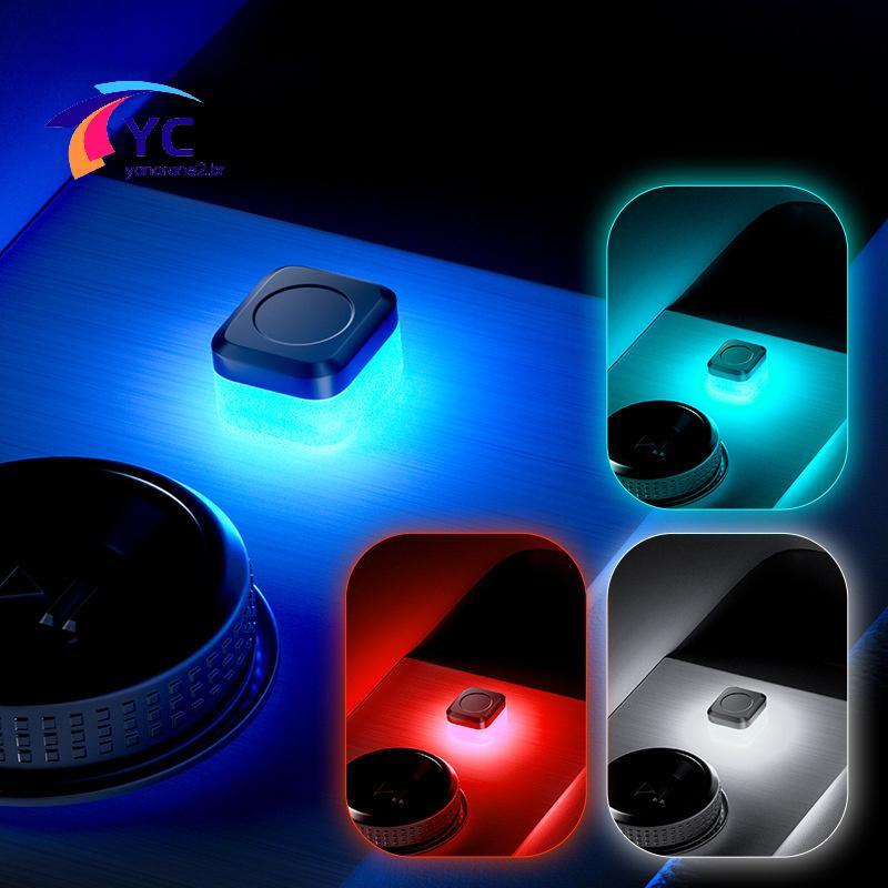 YCBR Universal USB Interior Do Carro Atmosfera Ambiente Luz Mini Lâmpada De Sinal LED Para Decorações De Veículos Tru PC