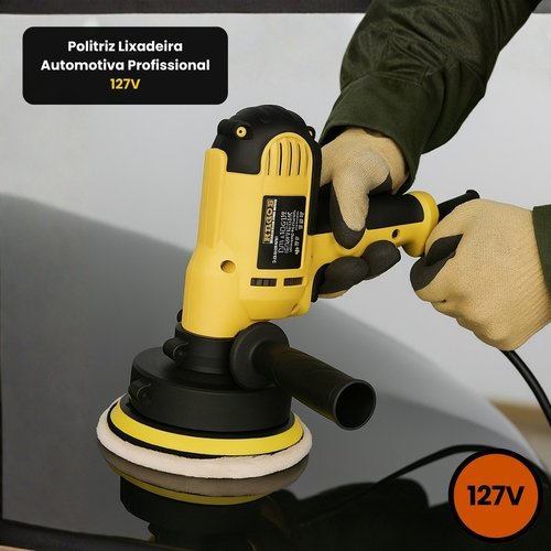 Politriz Lixadeira Automotiva Profissional Potente 127V Alta Performance Carro Polimento