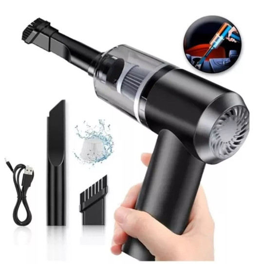 Mini Aspirador Portátil Automotivo Potente Recarregável Sem Fio Carro E Casa 2000mAh Multifuncional
