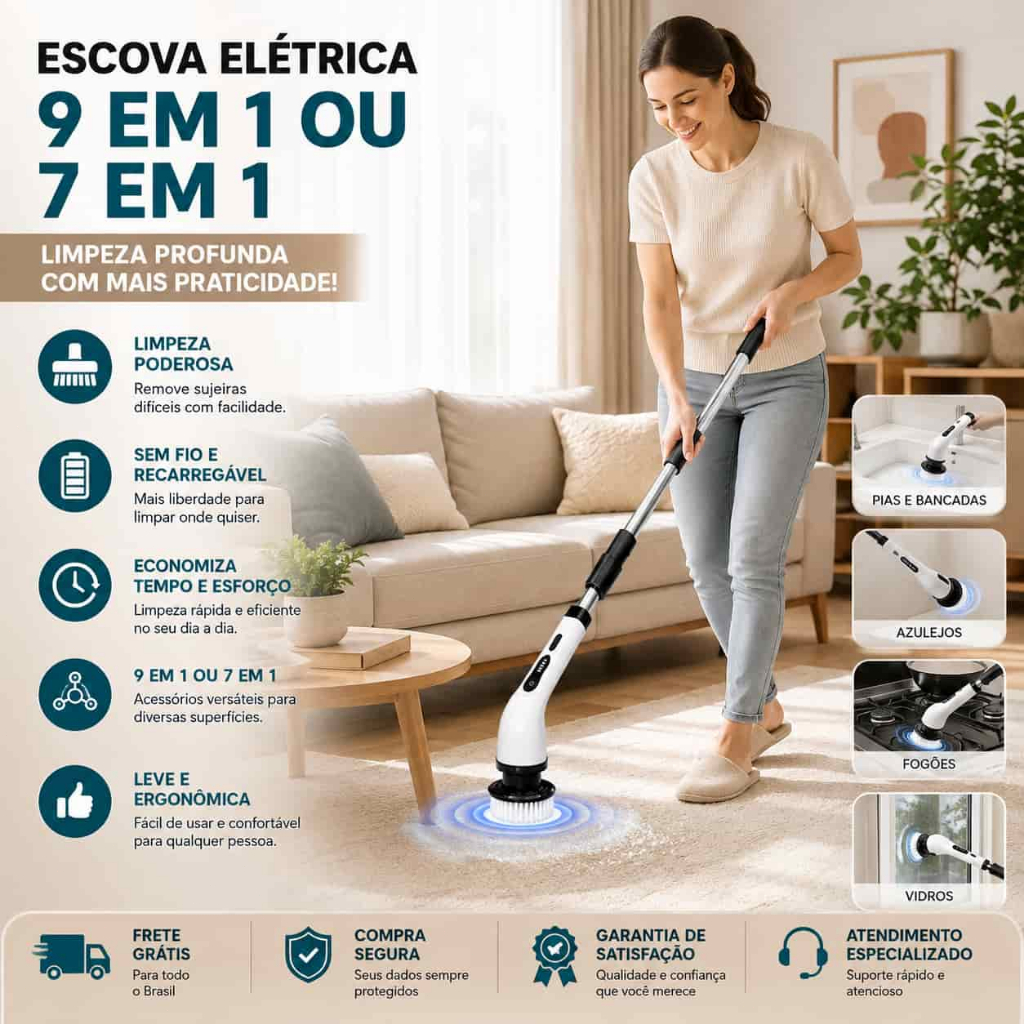 Cordless Electric Cleaning Brush 12 In 1 Spin Scrubber Adjustable Long Handle For Bathroom Kitchen