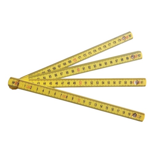 Metro Nylon Articulado Amarelo 2m Dobrável Régua Marcenaria Marmoraria Pedreiro Baixo Relevo Resistente