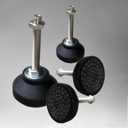 4pcsNickel Haste Banhada Nylon Fixo Pé Copo Parafusos40mmrosqueado Ajustável Pés Horizontais Base Giratória Articulados