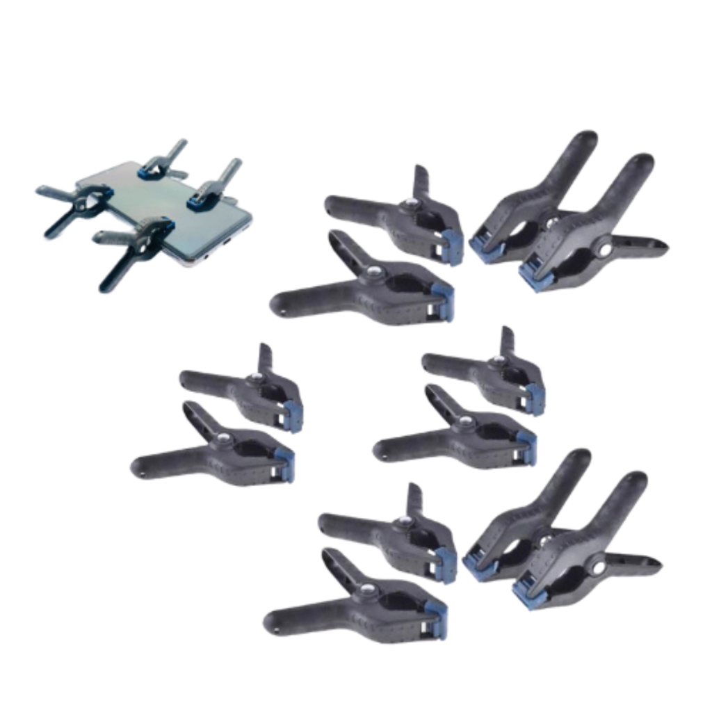 Grampo Multiuso de Nylon 2″, Ponteiras Articuladas, Prender, Colar, Parafusar