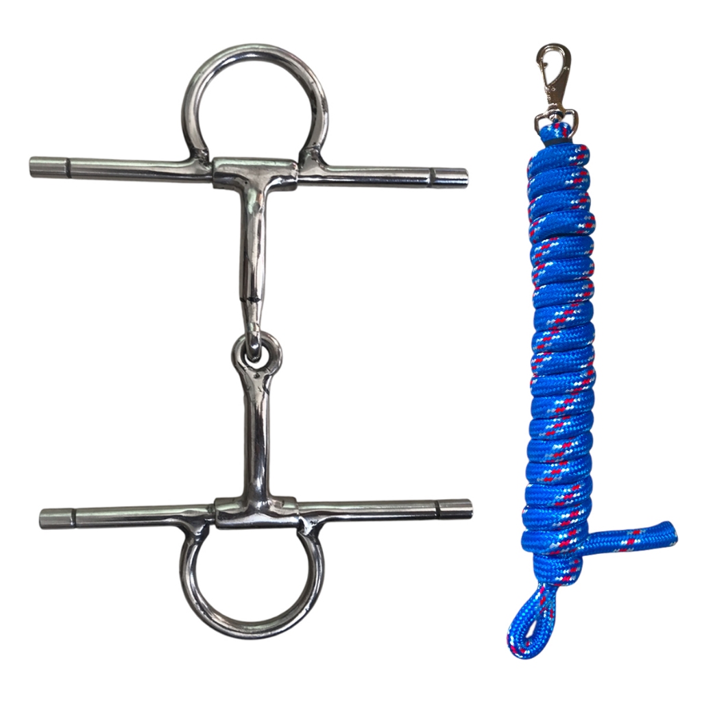 Jogo De Cabo Guia Corda Nylon Com Bridão Agulha Inox Articulado Traia Pônei