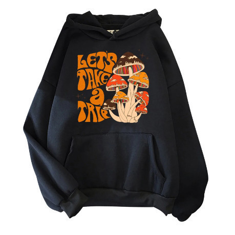 Casaco Moletom Cogumelo Let's Take Streetwear Pulôveres Unissex
