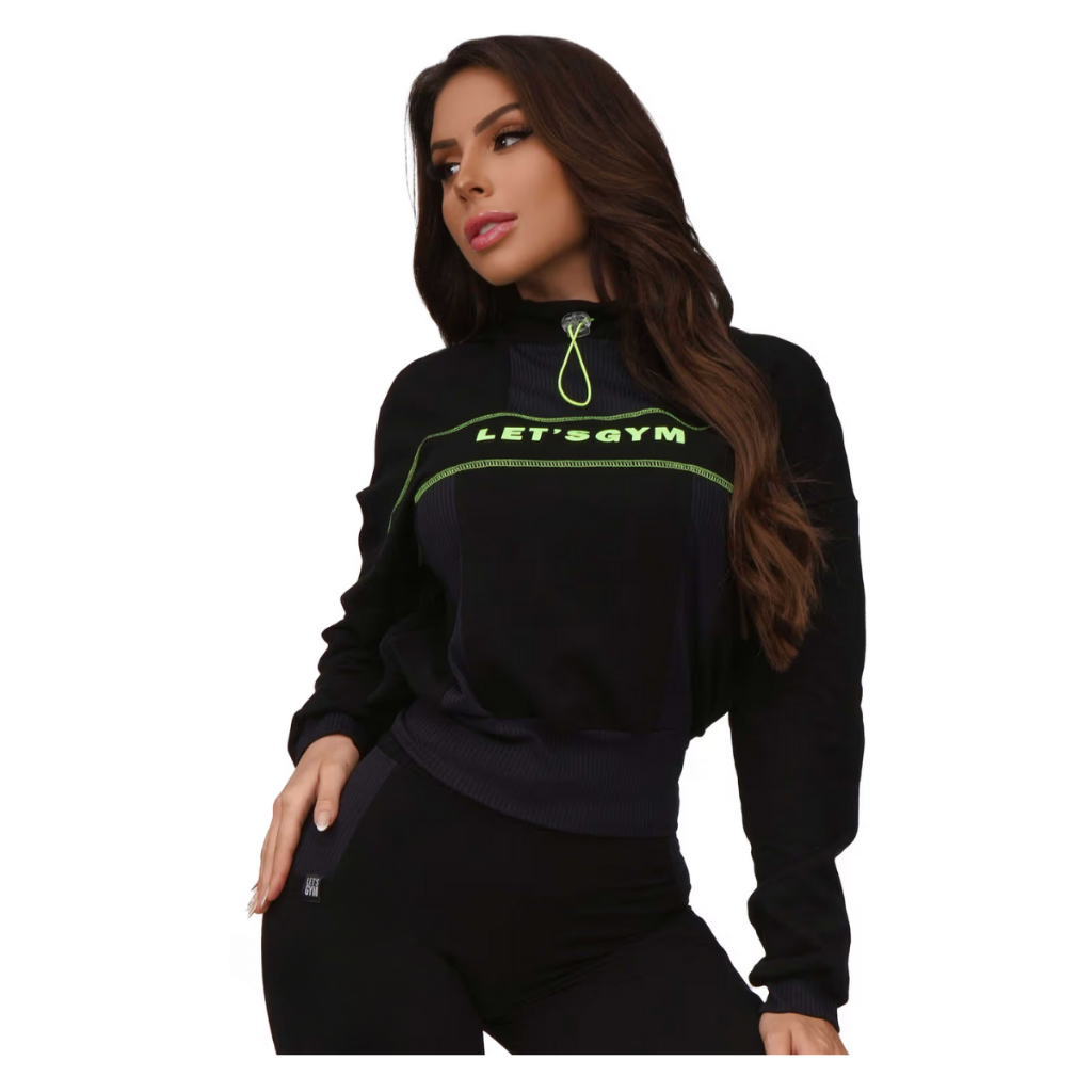 Blusa Moletom Feminino Lets Gym Casaco Gola Alta Blusa De Frio, confortavel, moletom feminino, casaco feminino.