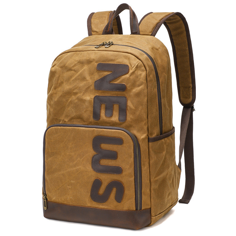 Novo Cross-Border europeu americano clássico Retro à prova dwaterproof água cera de óleo saco de lona grande capacidade