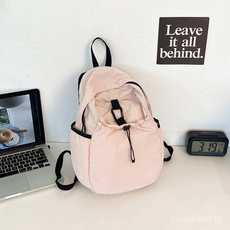 Moda verão Cross-Border novo estilo náilon plissado saco moda feminina na moda gancho mochila Commuter estudante saco