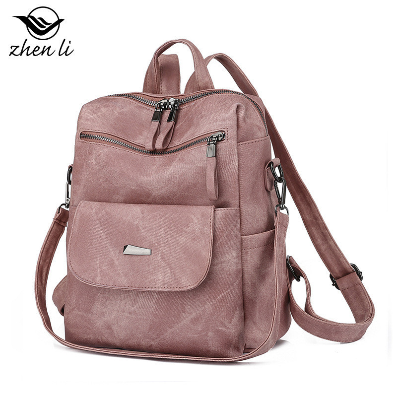 Zhenli cross-border atacado grande capacidade cross-border senhoras mochila Casual mochila feminina Retro mochila Fe