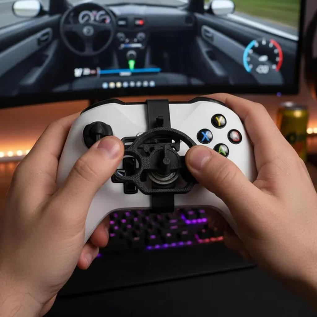 Mini Volante Direção Controle Xbox Series S Ou X Adaptador Preto