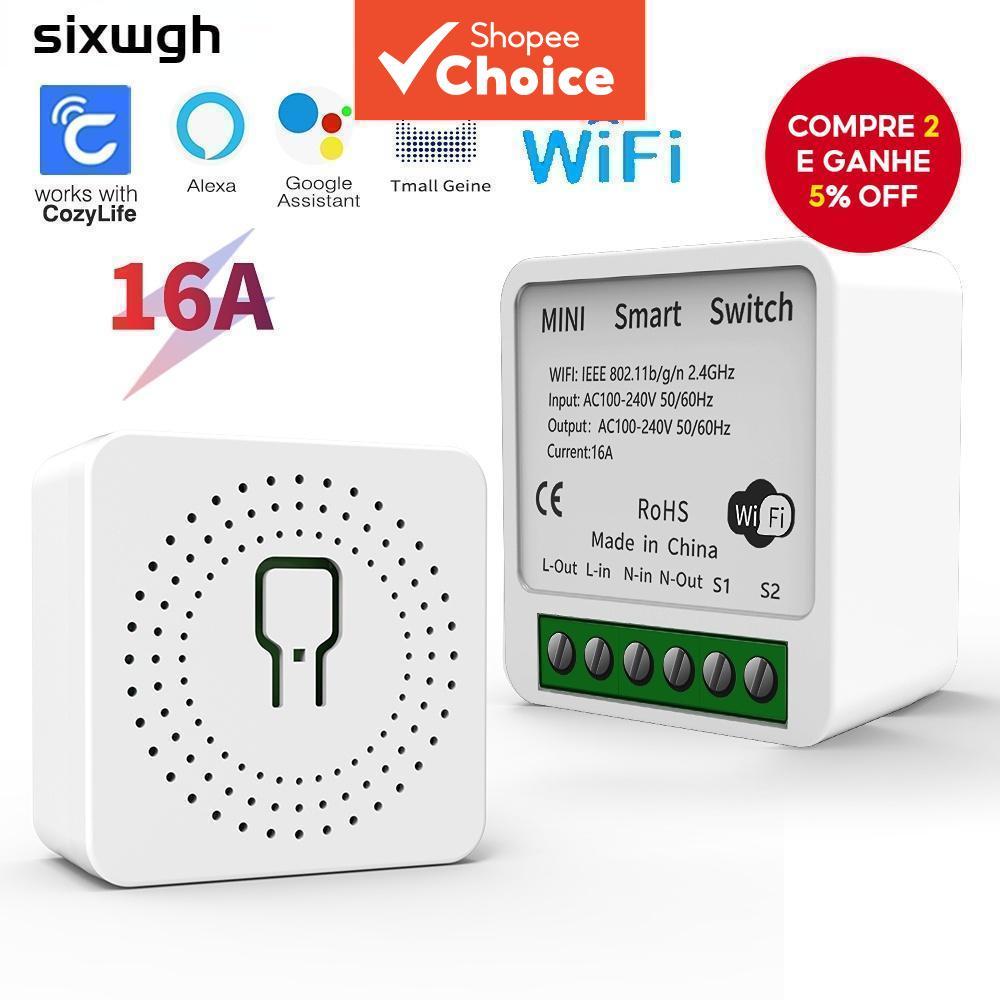 mini Interruptor Inteligente Wi-Fi Moderno-Controle De Voz Funciona Com alexa google home