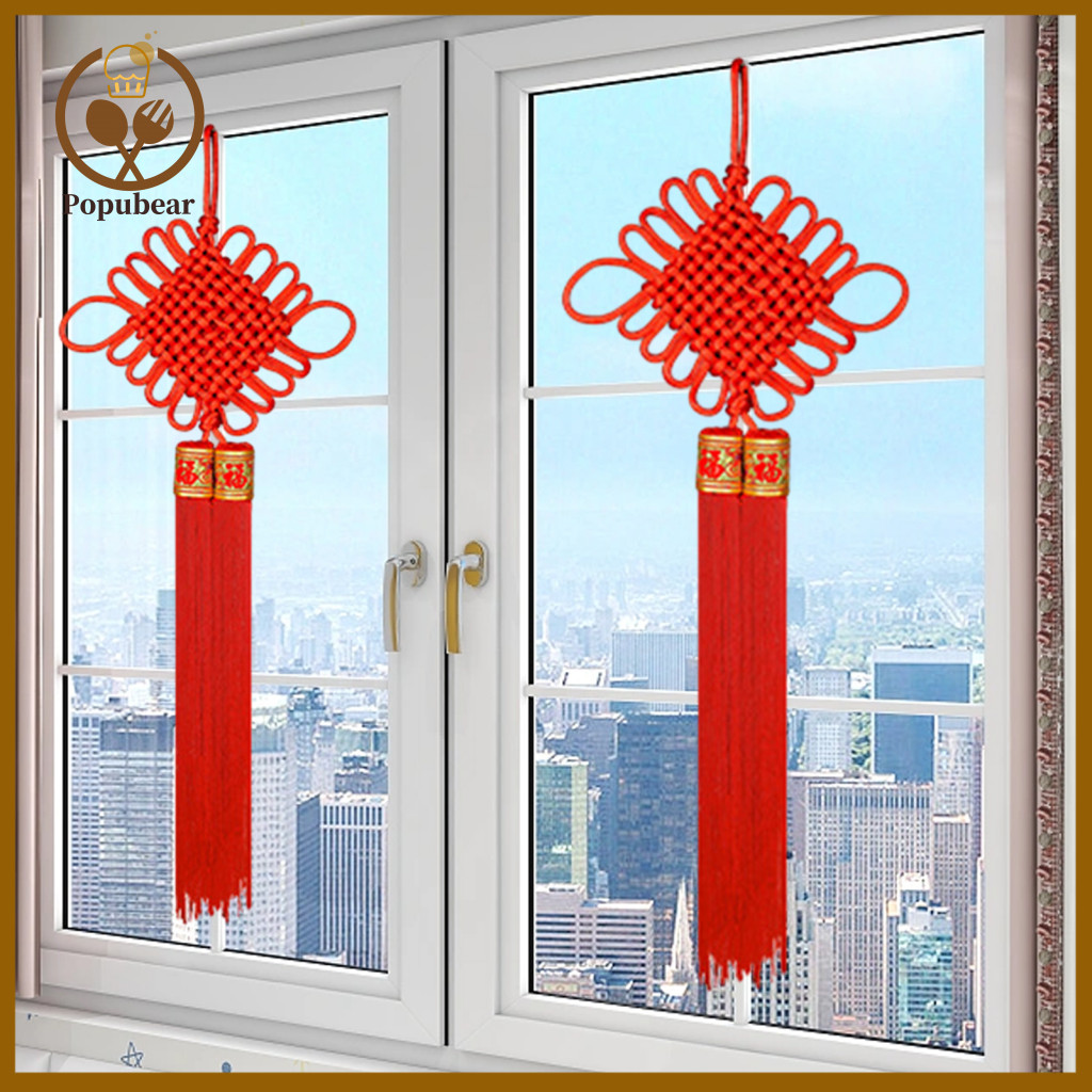 Yearning for A Life Chinese Knot Good Luck New Year Velvet Pendant – Handwoven Symbol of Reunion Fortune Best for Pros