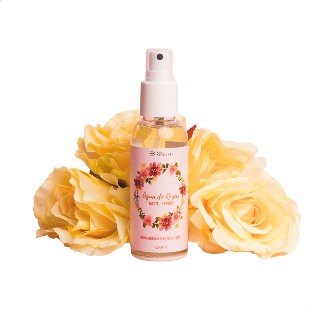 Bruma De Rosas Matte Tapioca Fixa Absorve Oleosidade Hidrata Maria Margarida 120ml