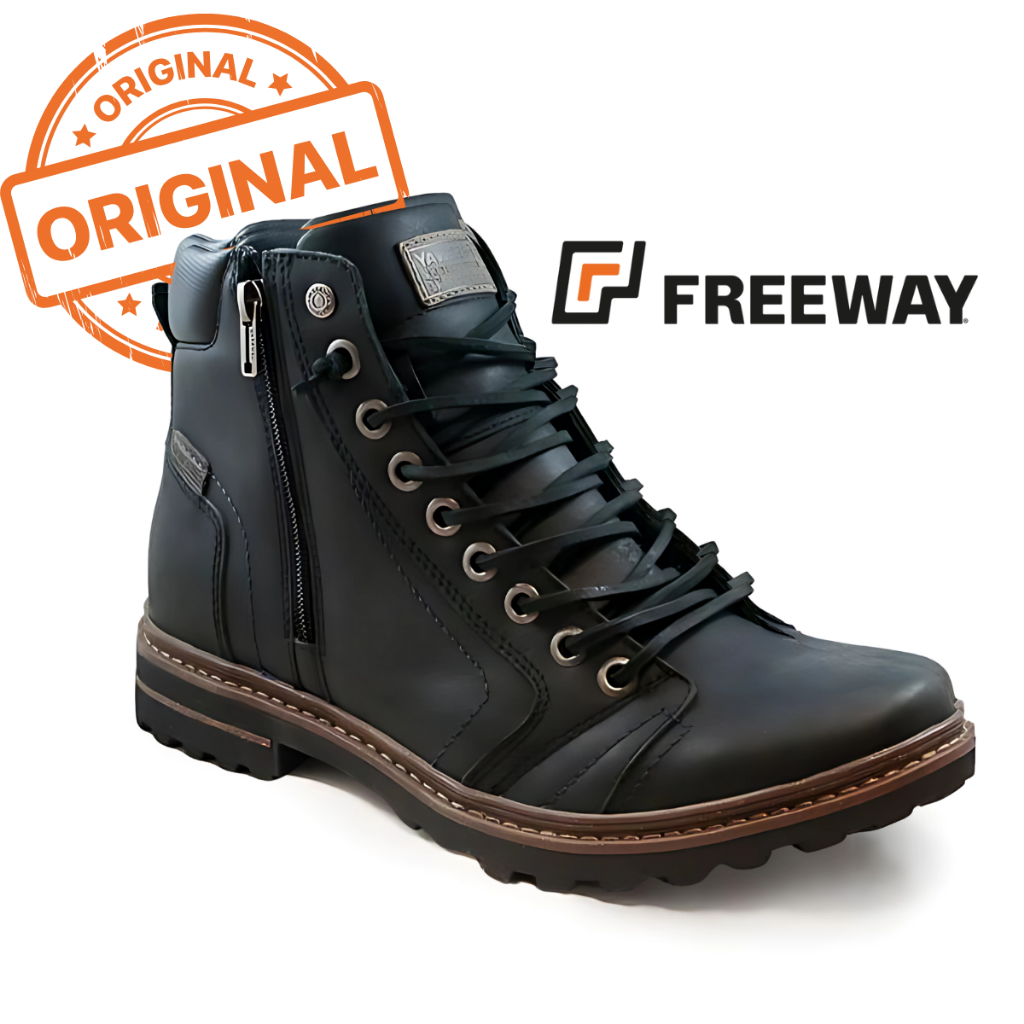 Bota Masculina Couro Legitimo  Free Way Absolut 1 Original Envio Imedito