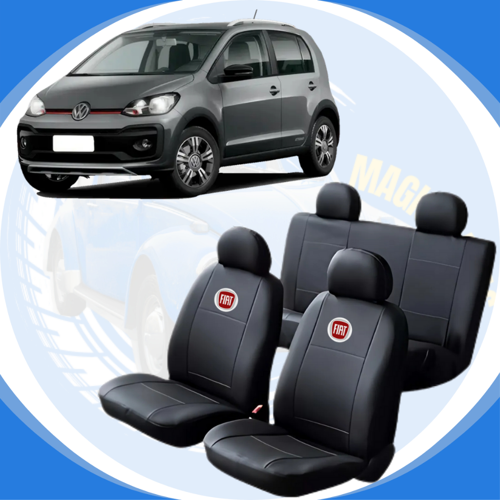 Capa De Banco De Carro Material Couro e Pluma Para FIAT UNO WAY