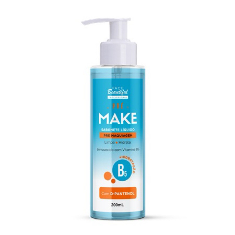 Sabonete Facial Pré Maquiagem Beautiful 200ml | Limpeza Profunda Rosto | Gel de Limpeza Skincare Remove Oleosidade
