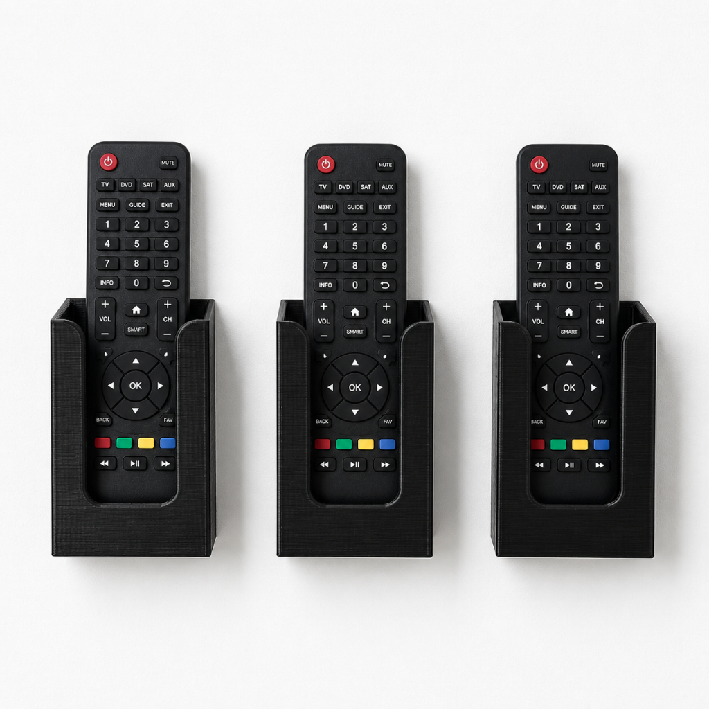 kit com 3 un Suporte para parede Porta Controle Remoto Parede Ar Condicionado e Universal | acompanha fita dupla face