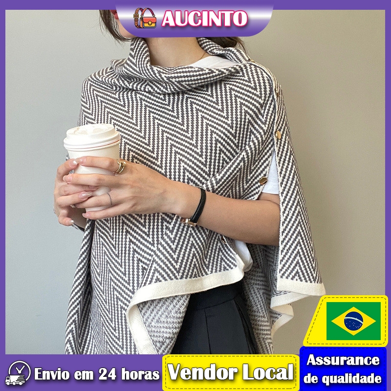 Aucinto fivela cachecol xale dupla utilização primavera outono ar condicionado sala fora engrossado manter quente