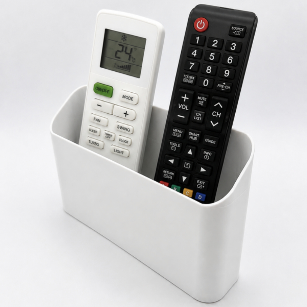 Kit Suporte Controle De Parede + Adesivo Dupla Face Casa Sala Controle remoto Ar condicionado Organizador