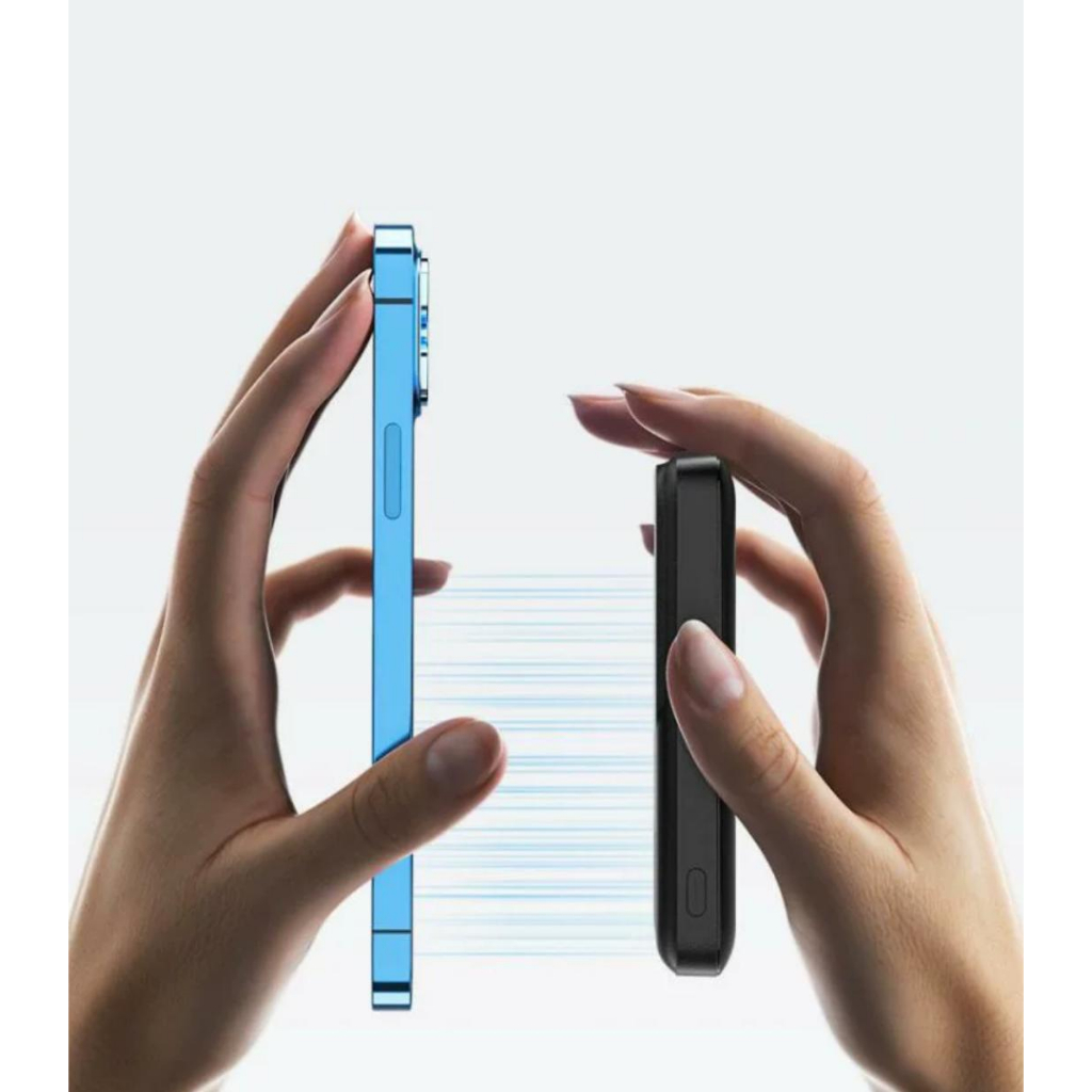Carregador Portatil Magnetico  Wireless com Suporte carregamento rapido sem fio Power Bank Awei P139K